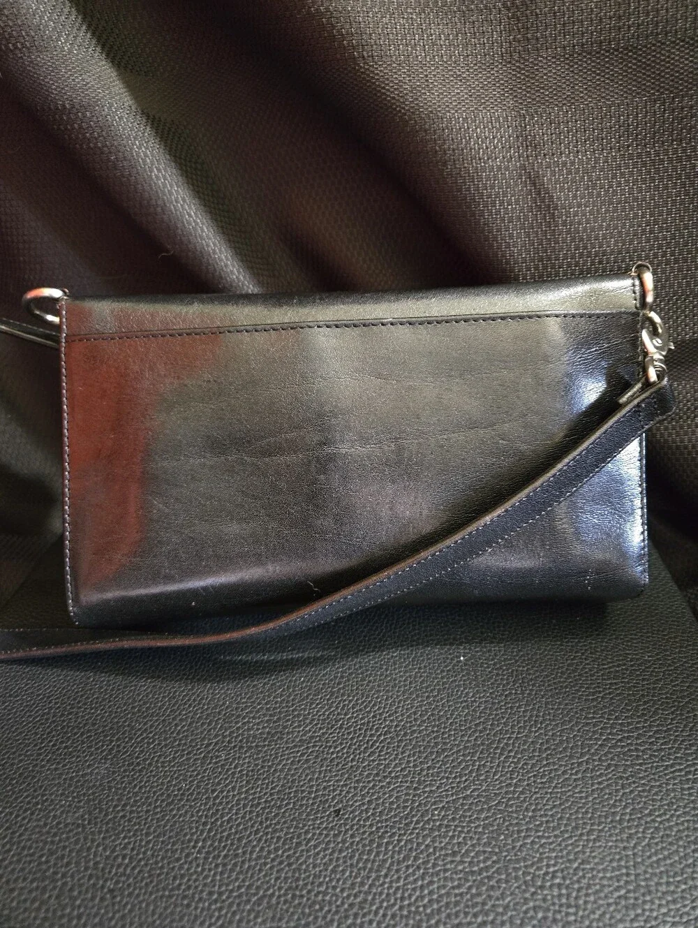 HOBO Classic Black Leather Shoulder Bag